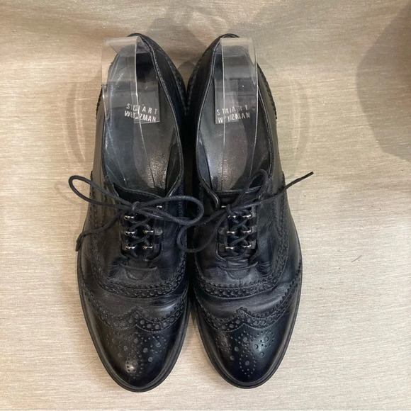 STUART WEITZMAN Sz 9 made in Spain Wingtip Lace Up Oxfords Shoes - Picture 4 of 12